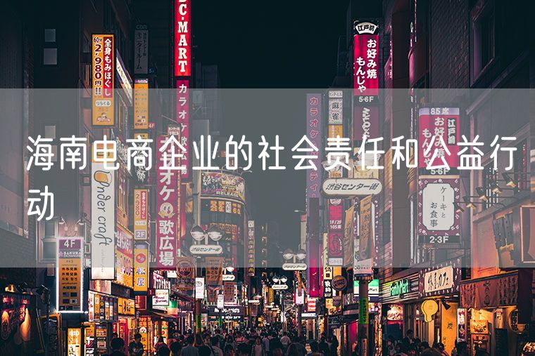 海南电商企业的社会责任和公益行动