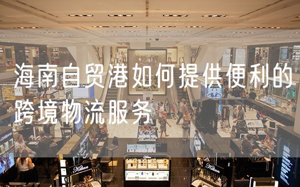 海南自贸港如何提供便利的跨境物流服务