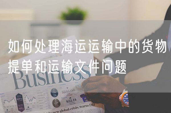 如何处理海运运输中的货物提单和运输文件问题