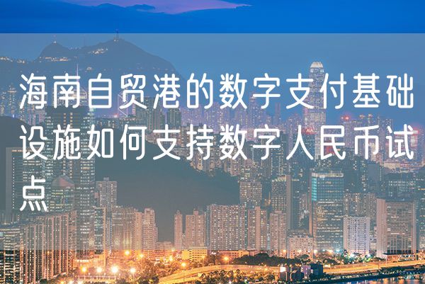 海南自贸港的数字支付基础设施如何支持数字人民币试点