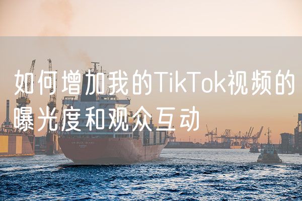 如何增加我的TikTok视频的曝光度和观众互动