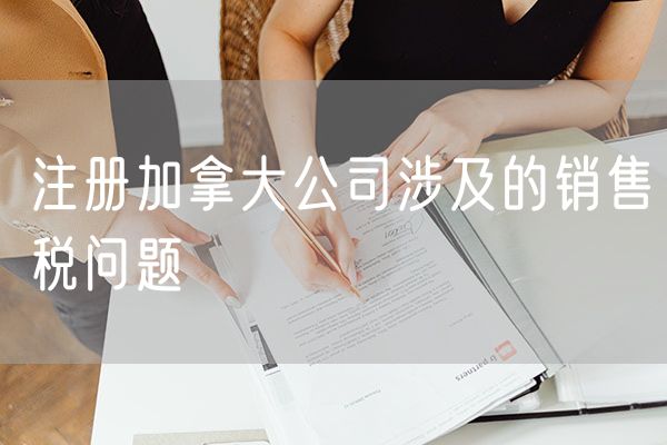 注册加拿大公司涉及的销售税问题
