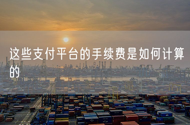 这些支付平台的手续费是如何计算的
