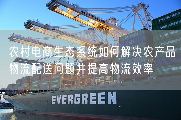 农村电商生态系统如何解决农产品物流配送问题并提高物流效率