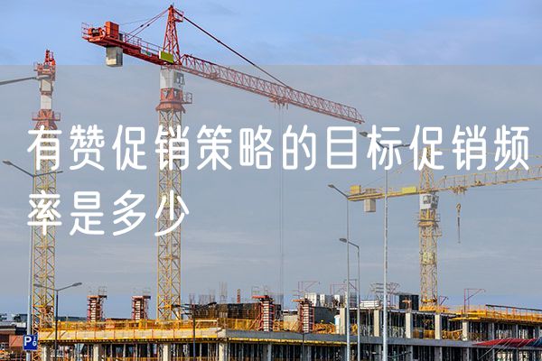 有赞促销策略的目标促销频率是多少