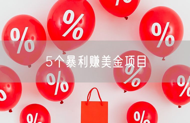 5个暴利赚美金项目