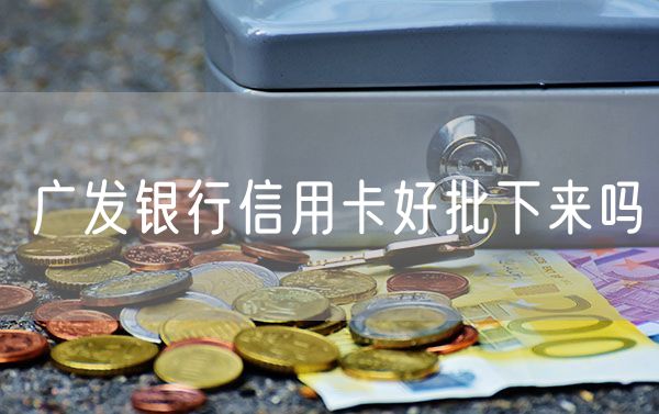 广发银行信用卡好批下来吗