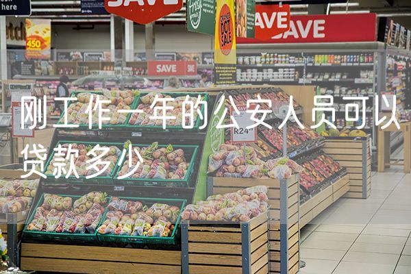 刚工作一年的公安人员可以贷款多少