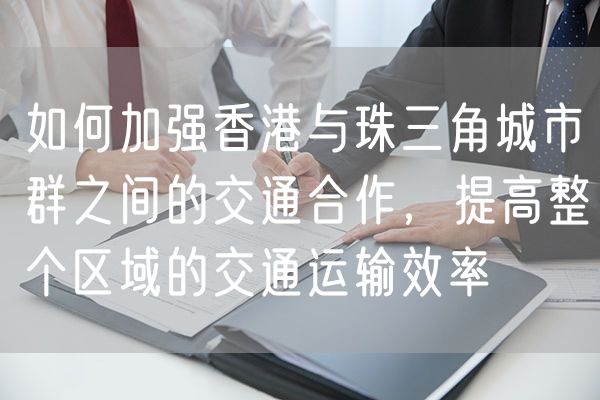如何加强香港与珠三角城市群之间的交通合作，提高整个区域的交通运输效率