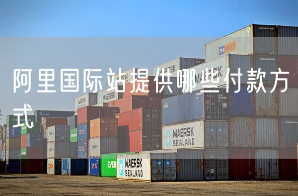 阿里国际站提供哪些付款方式