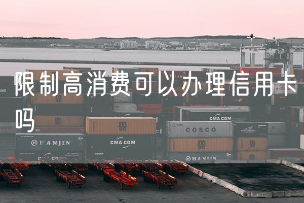 限制高消费可以办理信用卡吗