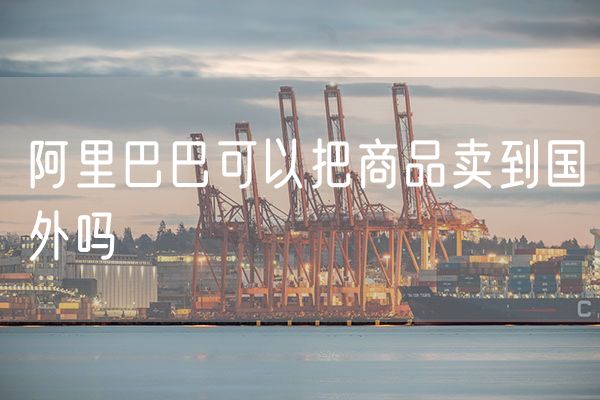 阿里巴巴可以把商品卖到国外吗