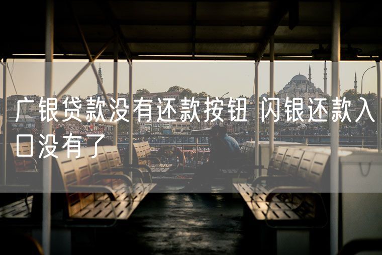 广银贷款没有还款按钮 闪银还款入口没有了