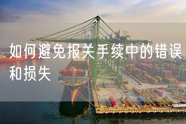 如何避免报关手续中的错误和损失