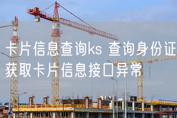 卡片信息查询ks 查询身份证获取卡片信息接口异常