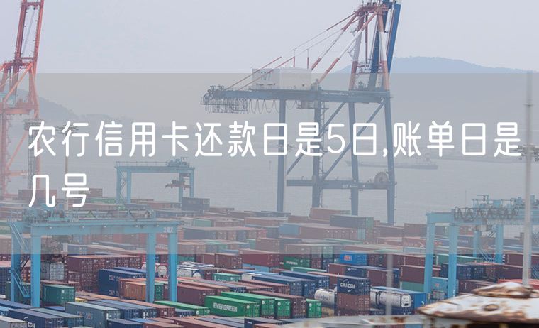 农行信用卡还款日是5日,账单日是几号
