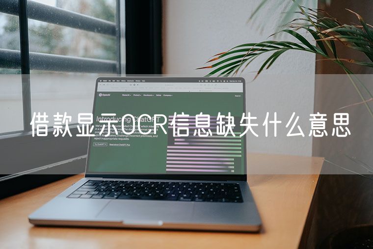 借款显示OCR信息缺失什么意思