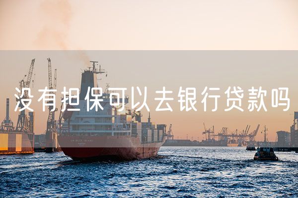没有担保可以去银行贷款吗