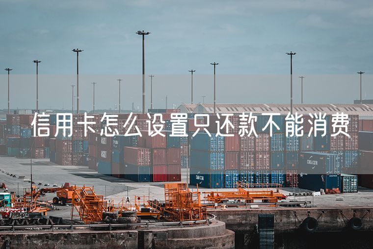 信用卡怎么设置只还款不能消费