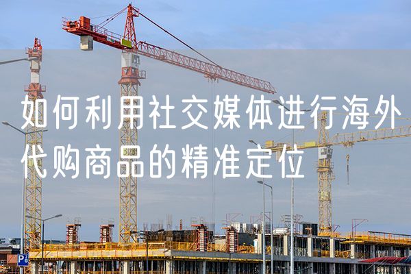 如何利用社交媒体进行海外代购商品的精准定位