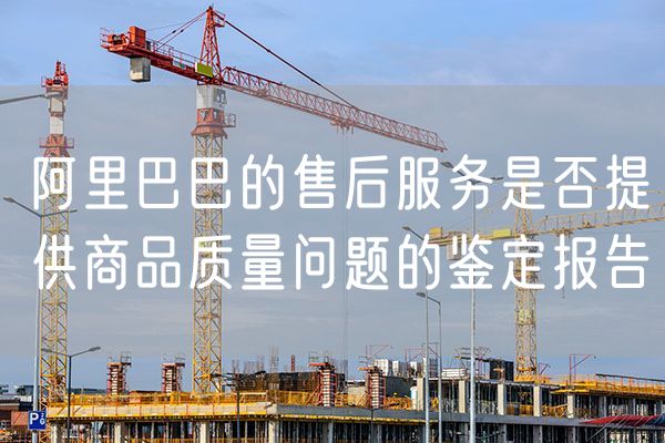 阿里巴巴的售后服务是否提供商品质量问题的鉴定报告