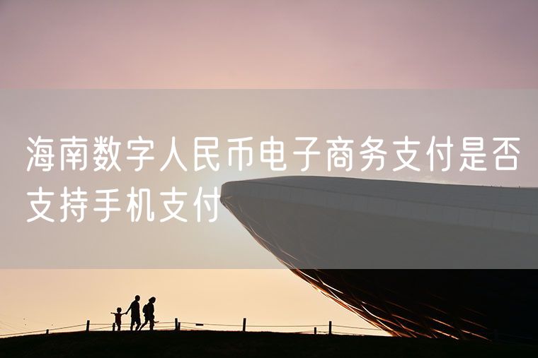 海南数字人民币电子商务支付是否支持手机支付