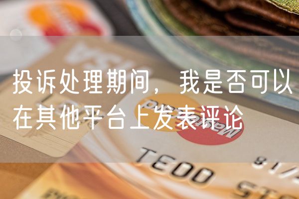 投诉处理期间，我是否可以在其他平台上发表评论