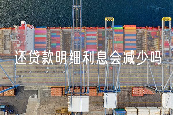 还贷款明细利息会减少吗