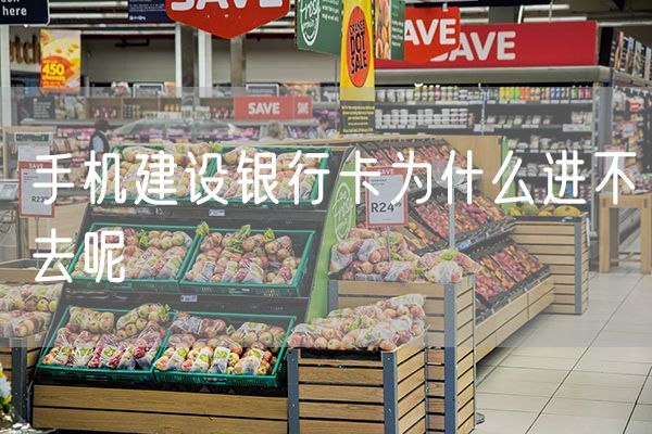 手机建设银行卡为什么进不去呢