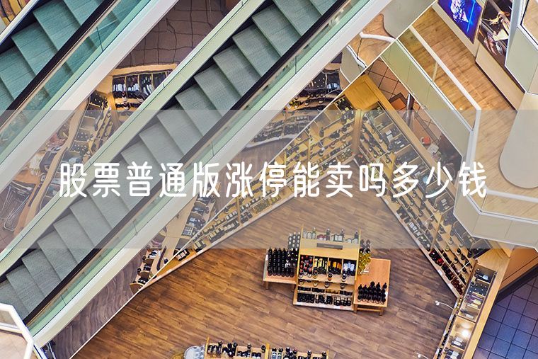 股票普通版涨停能卖吗多少钱