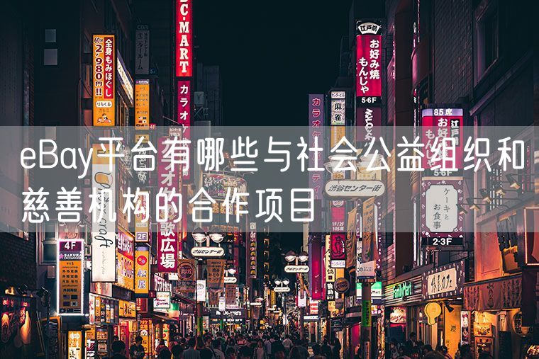 eBay平台有哪些与社会公益组织和慈善机构的合作项目