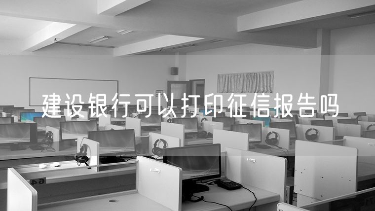 建设银行可以打印征信报告吗