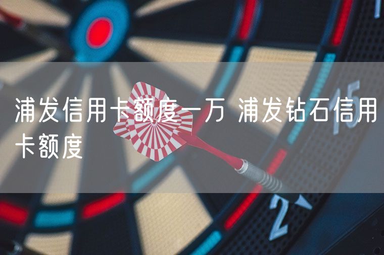 浦发信用卡额度一万 浦发钻石信用卡额度