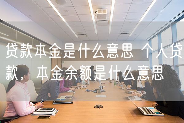 贷款本金是什么意思 个人贷款，本金余额是什么意思