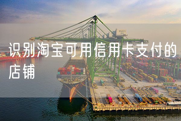 识别淘宝可用信用卡支付的店铺