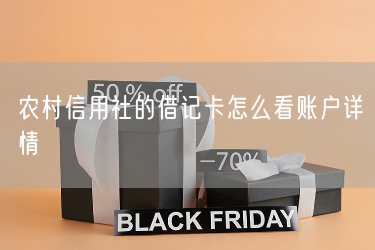 农村信用社的借记卡怎么看账户详情